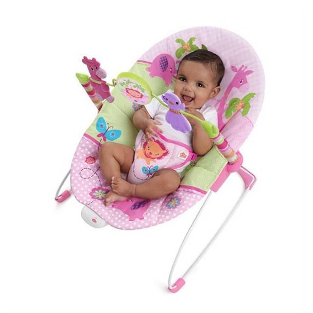 BRIGHT STARTS Sweet Safari Baby Bouncer (Model: 60116)