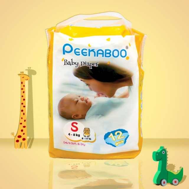 Peekaboo Baby Diaper (S) 12Pcs