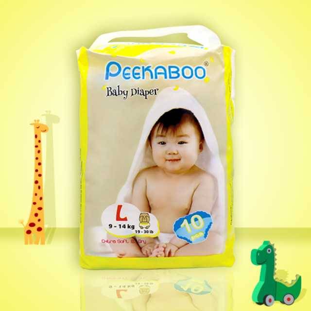 Peekaboo Baby Diaper (L) 10Pcs