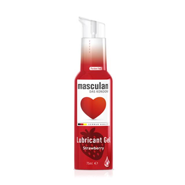 Masculan Lubricant Gel Strawberry (75 ml) Dispenser