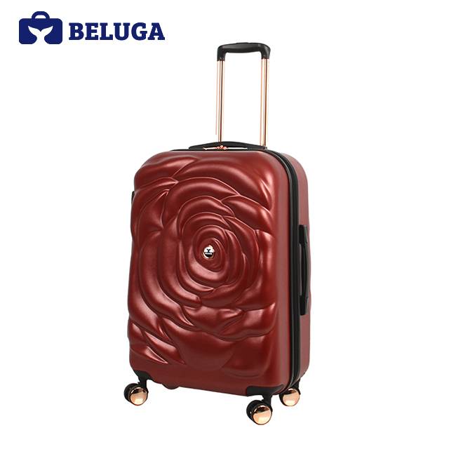 BELUGA Rose Lady Collection 20 Inches Travel Luggage Red Wine (Model:BE-ROSE-20)